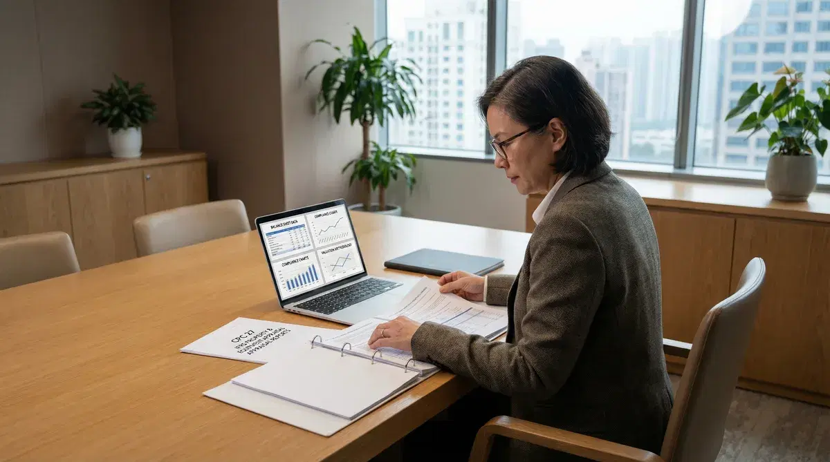 Asset register documentation and financial records reviewed during an audit preparation